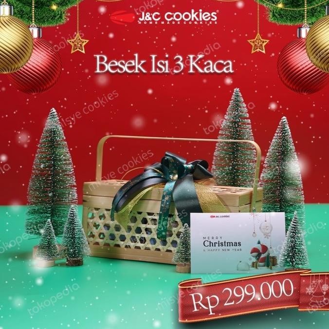 

Best Sales Jnc Cookies Kemasan Besek/Hampers Christmas/Hampers Natal Kekinian Limited Edition