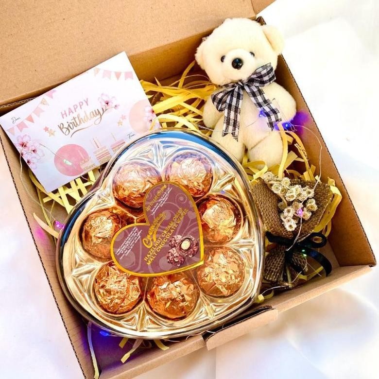 

Termurah Hampers Exlusive Coklat Cremona Ferrero Rocher Gift Box Coklat Valentine Graduation Wedding Boneka Buket Bunga Cod