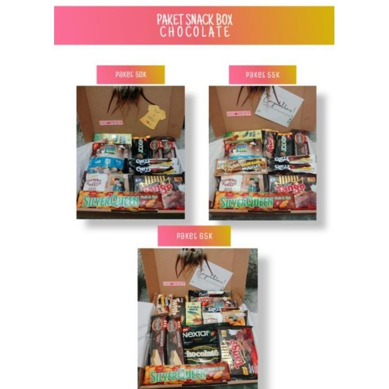 

Termurah Hampers Snack Box Ulang Tahun / Wisuda / Anniversary/ Paket Coklat Big Sale