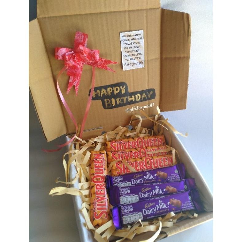 

Terlaris Snack Box (Coklat Edition)/Hampers Box/Hampers Snack/Hadiah Wisuda/Hadiah Ulang Tahun Promo