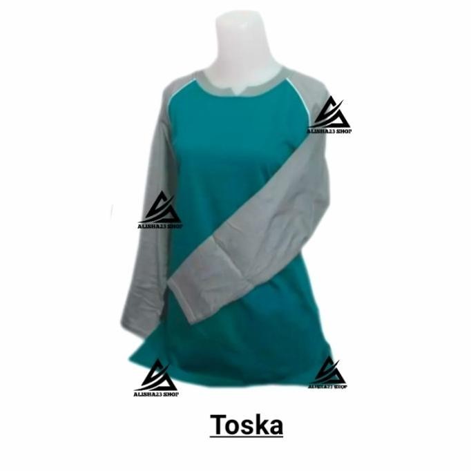 Promo - BAJU KAOS OLAHRAGA TUNIK REGLAN LENGAN PANJANG BAJU OLAHRAGA WANITA .,