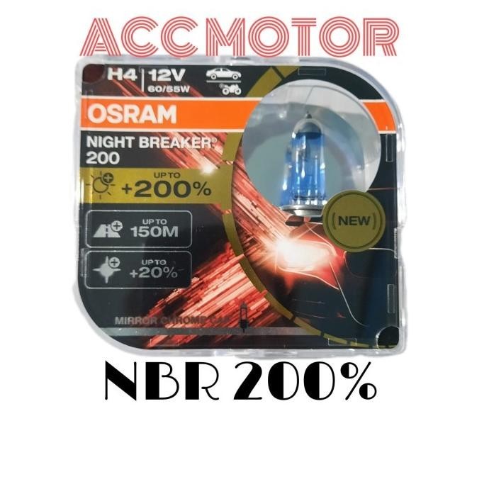 Osram H4 NBR 200 NBL 200 55W Night Breaker 200%
