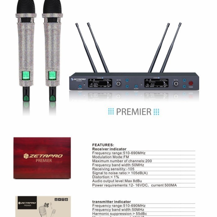 MIC WIRELESS ZETAPRO PREMIER ORIGINAL BOX KOPER HARDCASE CLASSIC