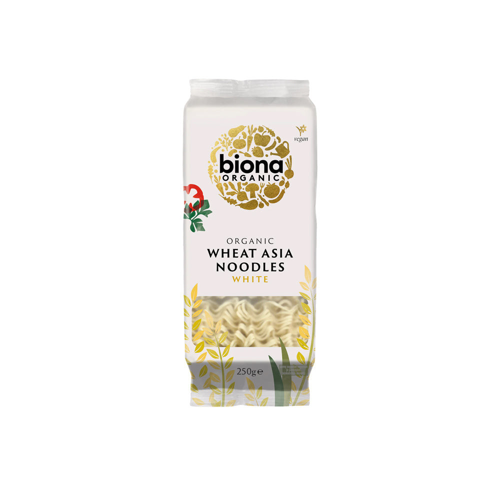 

Biona Organic Wheat Asia Noodle White 250 g – Mie Putih Organik, Kenyal & Vegan-Friendly