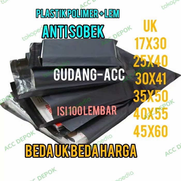 

Kantong Plastik Packing / Amplop Online Shop Ukuran 35x50 Warna Hitam Bellvin Store