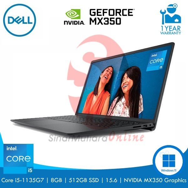 PROMO NOTEBOOK DELL INSPIRON 3511 I5 1135G7 8GB 512GB 15.6 MX350 WIN11 BLACK #ORIGINAL