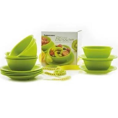 TUPPERWARE SWEET BLOSSOM PIRING DAN MANGKOK DESERT IMUT KECIL