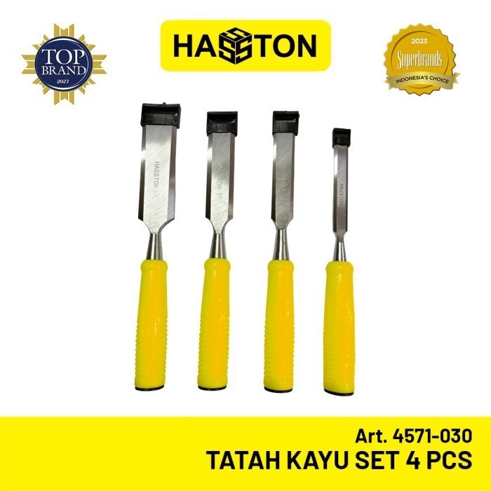 Hasston Tatah Kayu / Alat Pahat Kayu Set 4Pcs / Wood Chisel (4571-030)