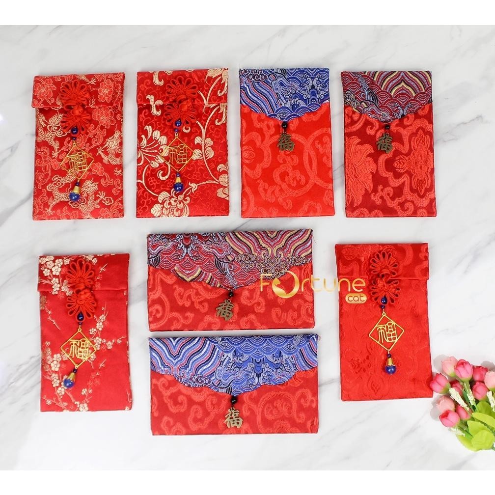 

Hemat Besar" Angpao Imlek 2024 Kain Chinese New Year Red Envelope Gantungan Fu Vertikal Horizontal ||