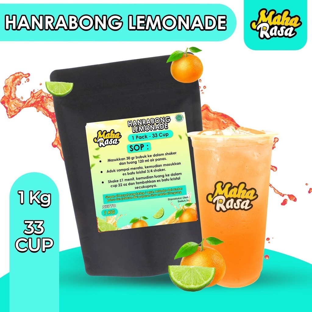

MAHA RASA - Lemonade Jeruk Hanrabong Bubuk Minuman Instan (1 KG)
