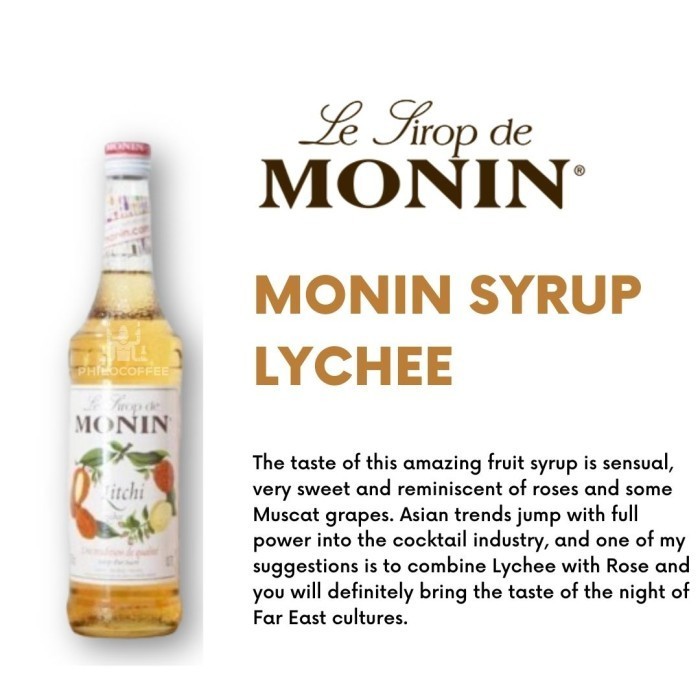 

Monin Syrup Lychee 700Ml Sirup Perisa Leci (Khusus Gojek)