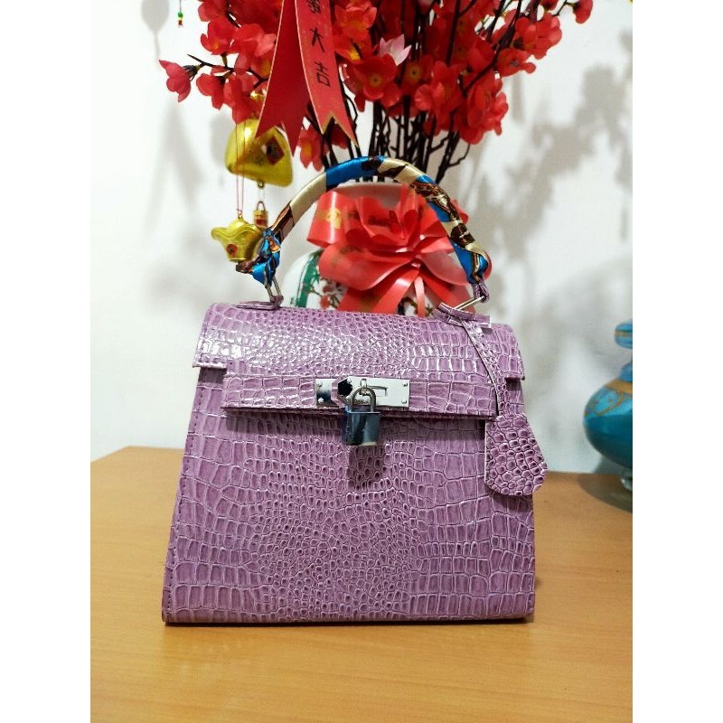 tas selempang wanita kelly croco