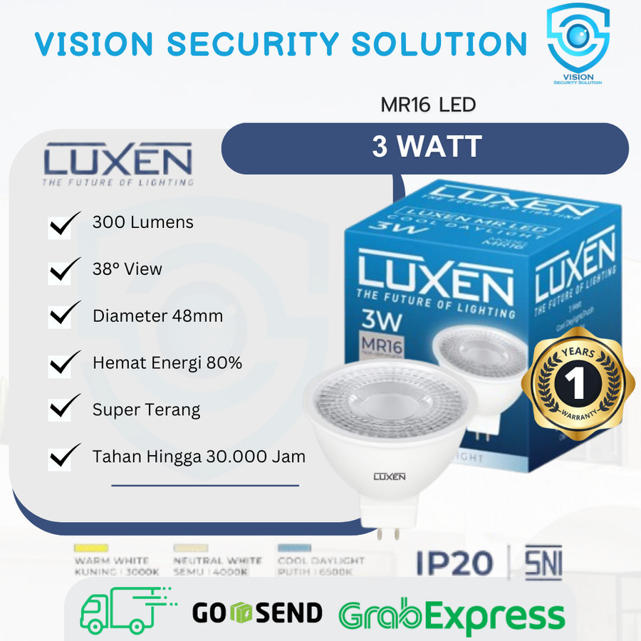 Luxen LED MR16 Series 3 Watt