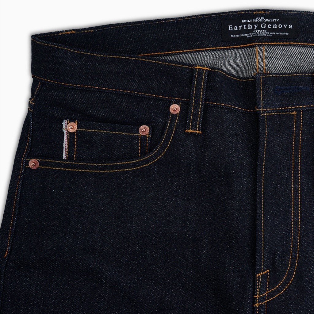 NEW LAUNCHING TERMURAH CELANA JEANS EARTHY GENOVA - Denim Selvedge LYNX 15 Oz Sanforized Celana Raw