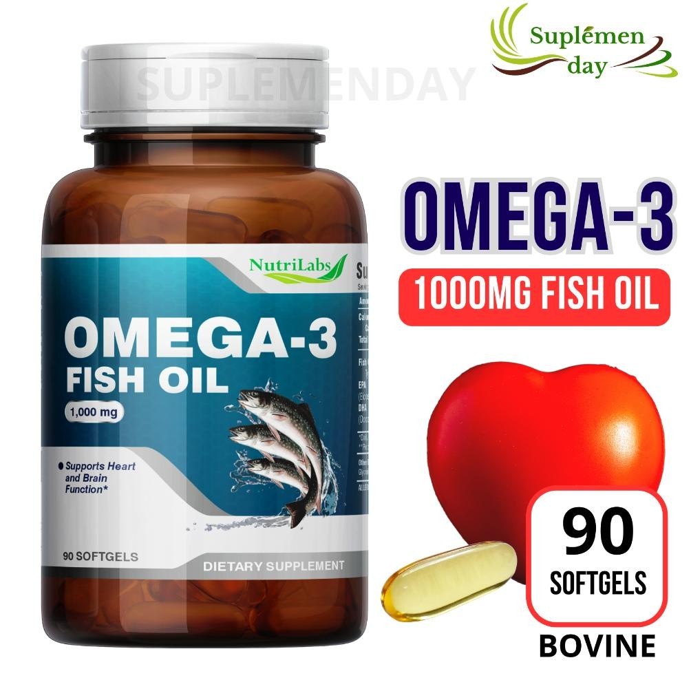 Ready>>> Nutrilabs Omega-3 Fish Oil 1000Mg - 90 Softgels Halal Bovine