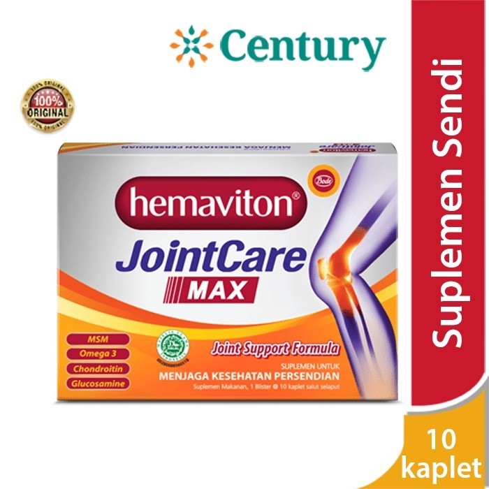 HEMAVITON JOINTCARE MAX ISI 1 BOX 10 TAB/SUPLEMENT SENDI/NYERI SENDI DAN TULANG