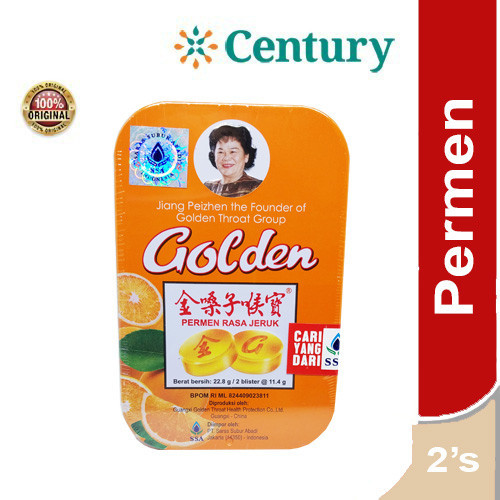 

Golden Permen Rasa Jeruk Isi 2 Blister 12 Tablet / Permen Tenggorokan / Makanan Ringan