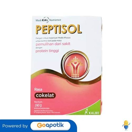 

PEPTISOL SUSU PANGAN UNTUK KEPERLUAN MEDIS RASA COKELAT 190 GRAM BOX