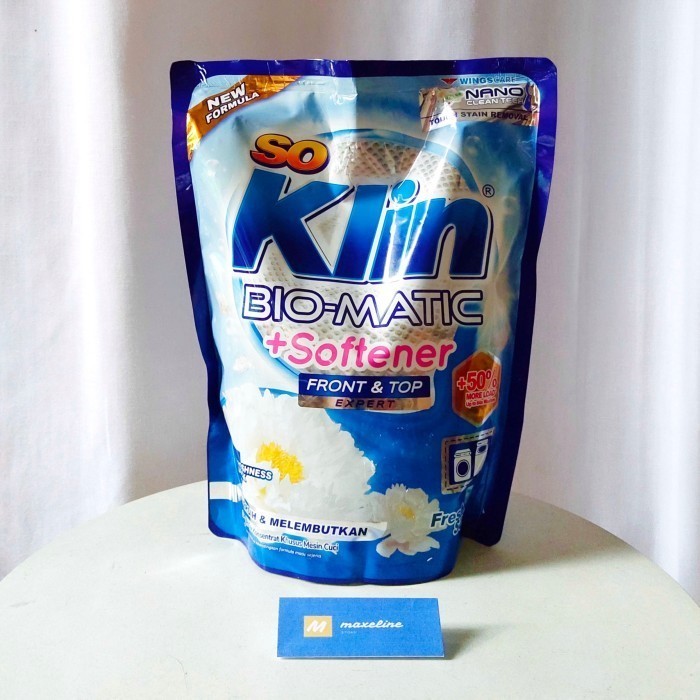 PROMO So Klin Bio Matic Front Load Liquid Detergen Cair Bukaan Depan 1600 ml