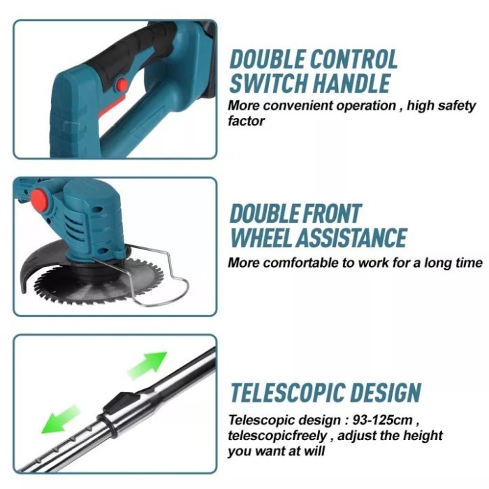 Mesin Potong Rumput Baterai 48V Mesin Pemotong Rumput Mesin Rumput