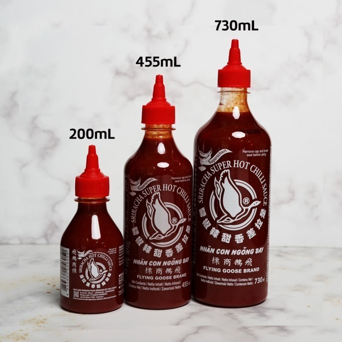 

Sriracha Flying Goose Super Hot 455ml / Sambal Saos Super Pedas Vegan