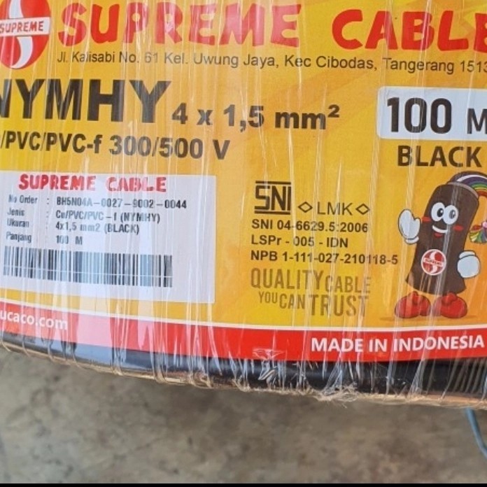 NYYHY 4X1,5MM SUPREME KABEL NYYHY 4X1,5 100METER