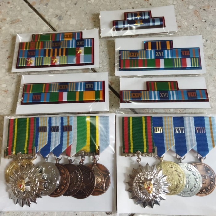 Terbaru Satya Lencana Tanda Jasa Tni Ad Pdu - 12 Pita Jasa - Berkualitas Promo Terlaris
