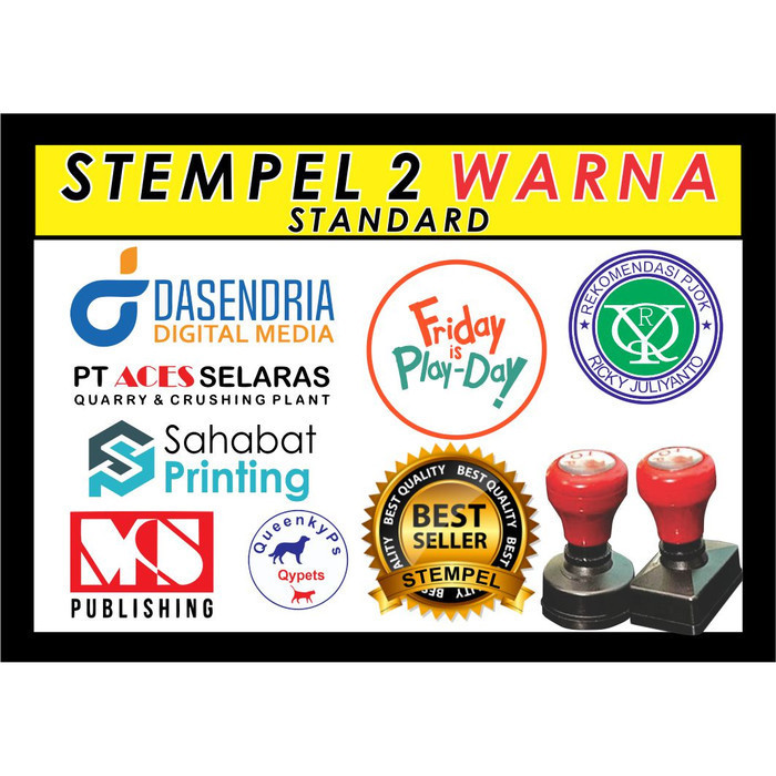 

Termurah! Stempel 2 Warna Ukuran Standard Siap Cap