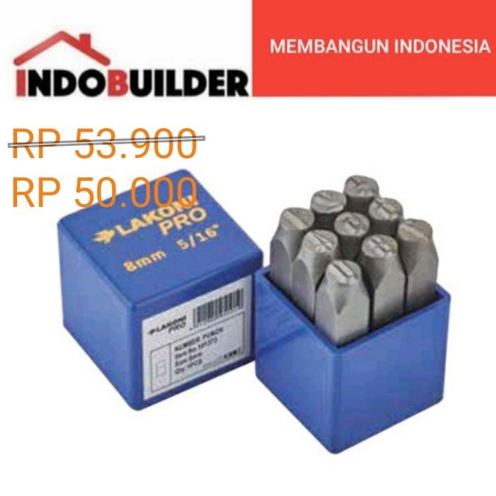 

Lakoni Pro Number Punch 6 Mm Isi 9 Pcs / Stempel Besi Angka Nomor