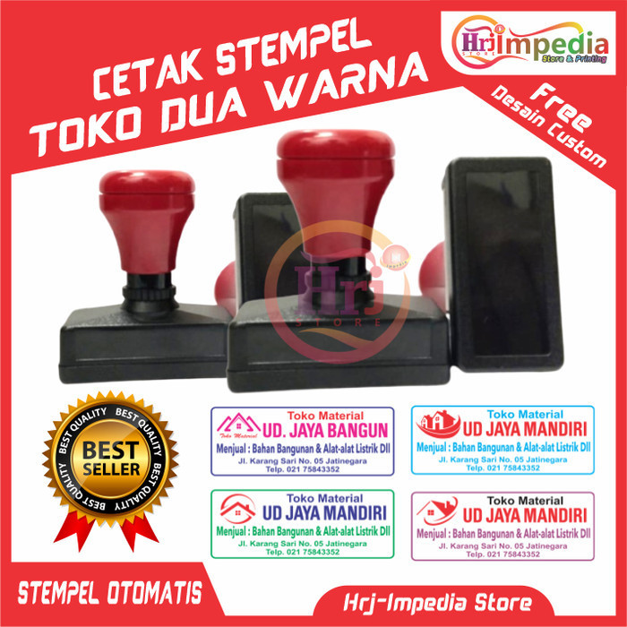 

Cetak Cap Stempel 2 Warna Otomatis Warna Flash Unkuran Standar Toko