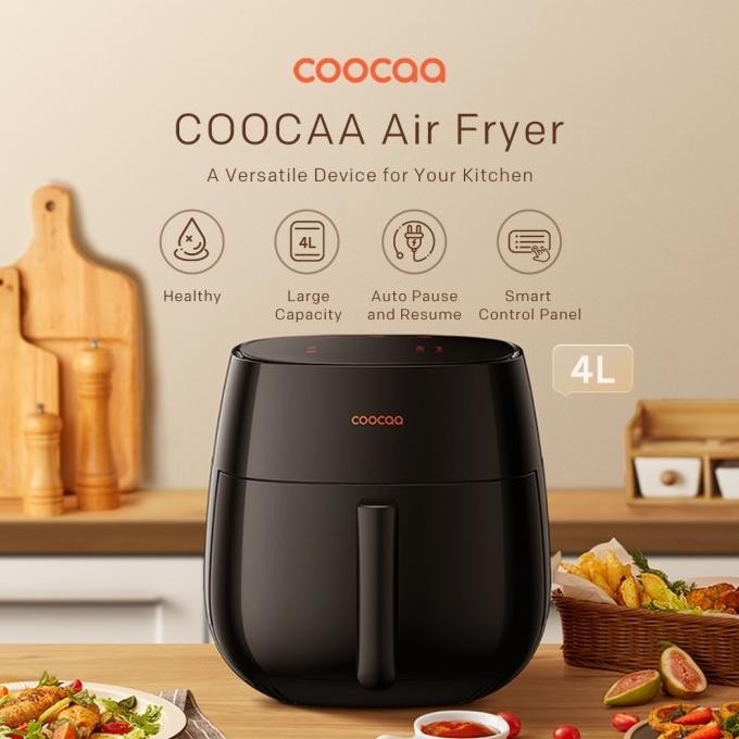 Coocaa Air Fryer - Kapasitas 4L - Digital Preset - (Model: AF-DE1)