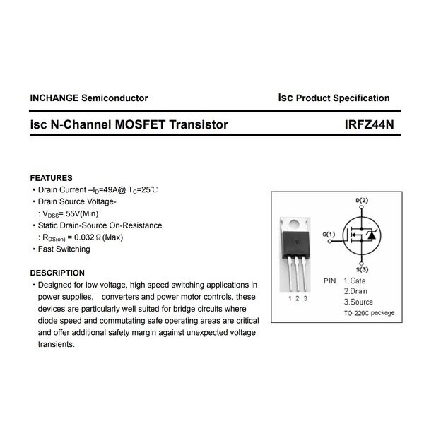 IRFZ44 IRFZ44N ORIGINAL