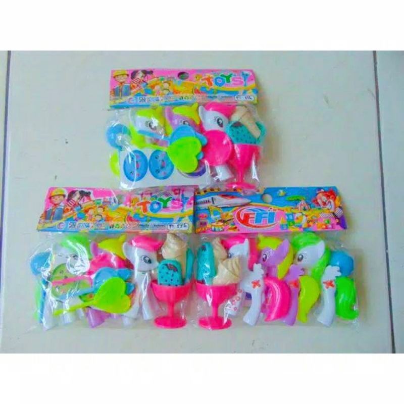 mainan kuda poni set/kuda poni mini