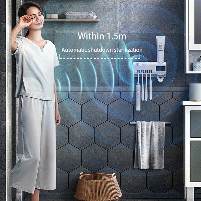 Dispenser Odol Dan Sikat Gigi Uv Rak Sikat Gigi Kamar Mandi Otomatis