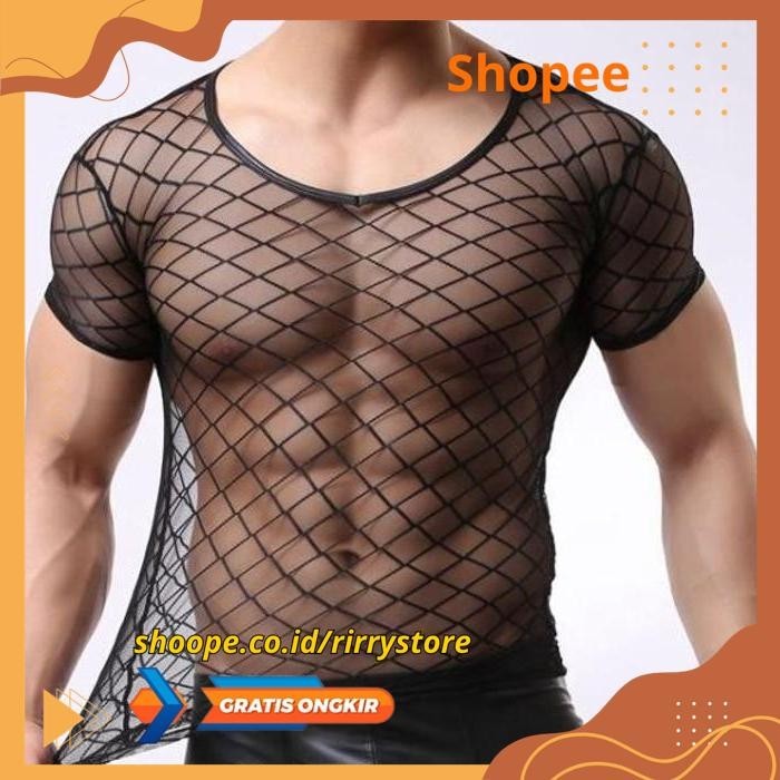 T SHIRT PRIA TRANSPARENT KAOS JALA2 PRIA TANK TOP  / SJ208  T SHIRT PRIA TRANSPARENT  KAOS JALA2 PRI