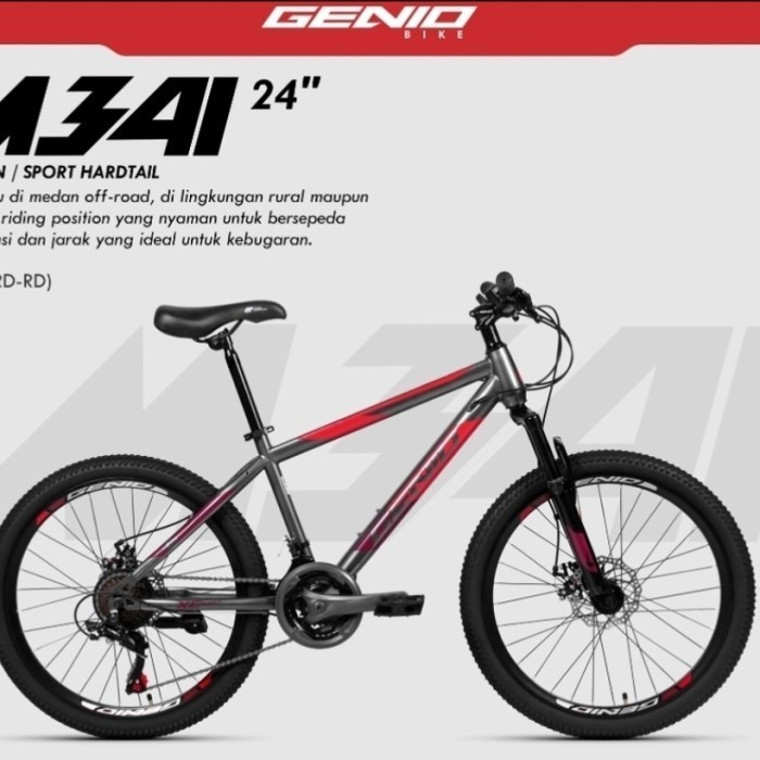 Terlaris Sepeda Mtb 24 Inch Genio M341 M 341 Sepeda Gunung Promo Terbaru