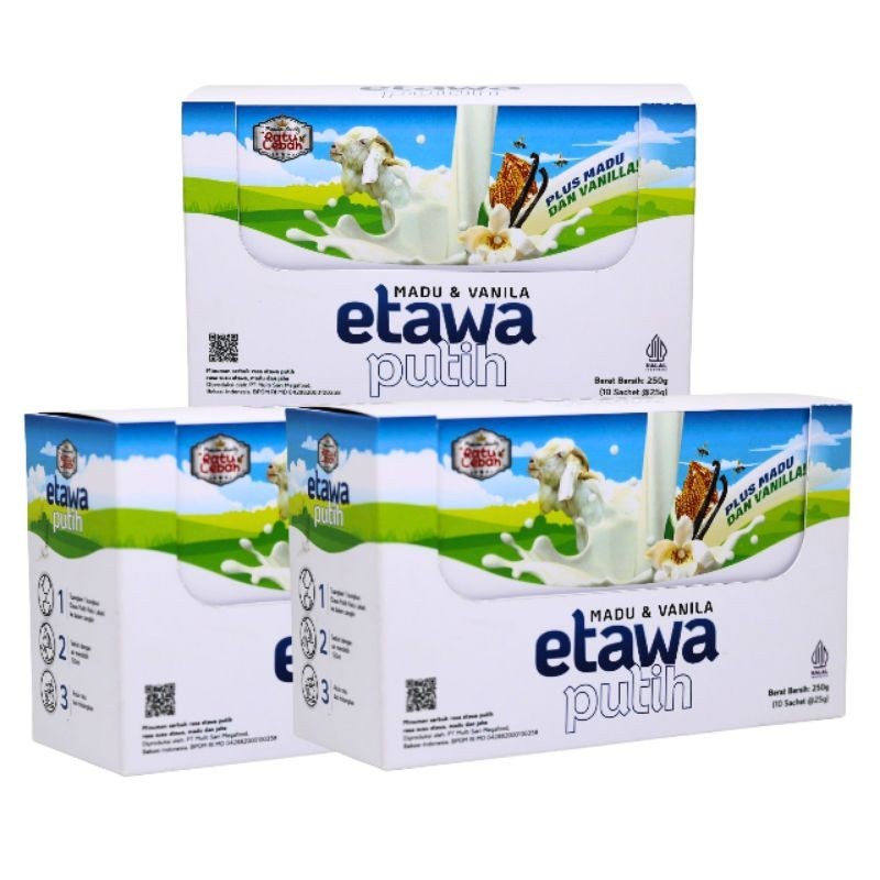 

Susu Kambing Etawa Bubuk Ratu Lebah Plus Madu Dan Vanila Kemasan Box Isi 10 sachet