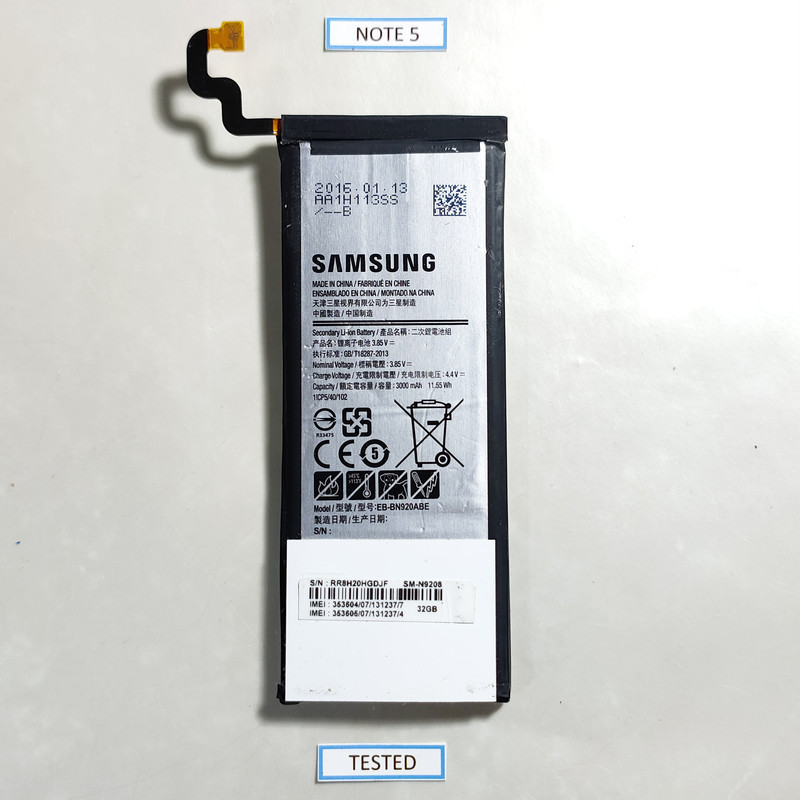 Bateray Baterai Samsung Note 5 Original Copotan