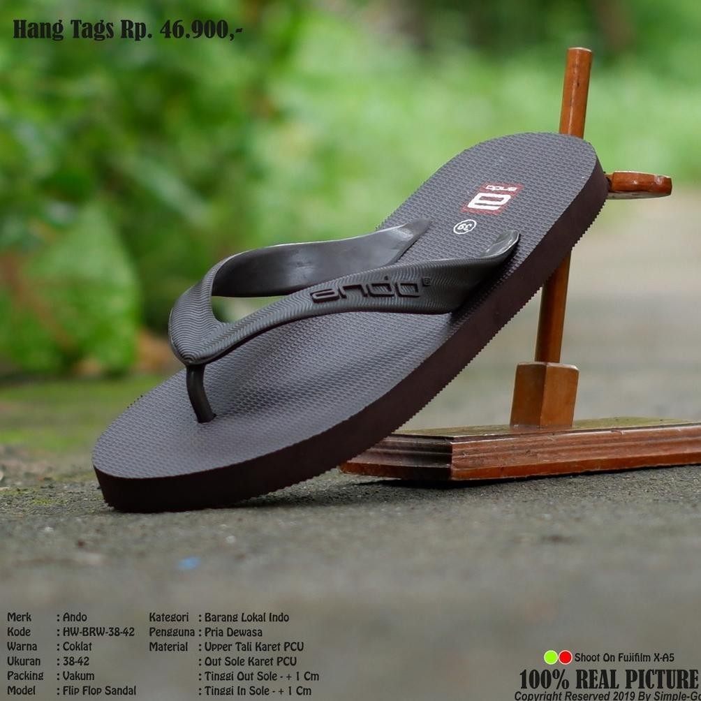 Sale Sendal Flat Pria Jepit Dewasa Ando Hawai 38-44 Grosir
