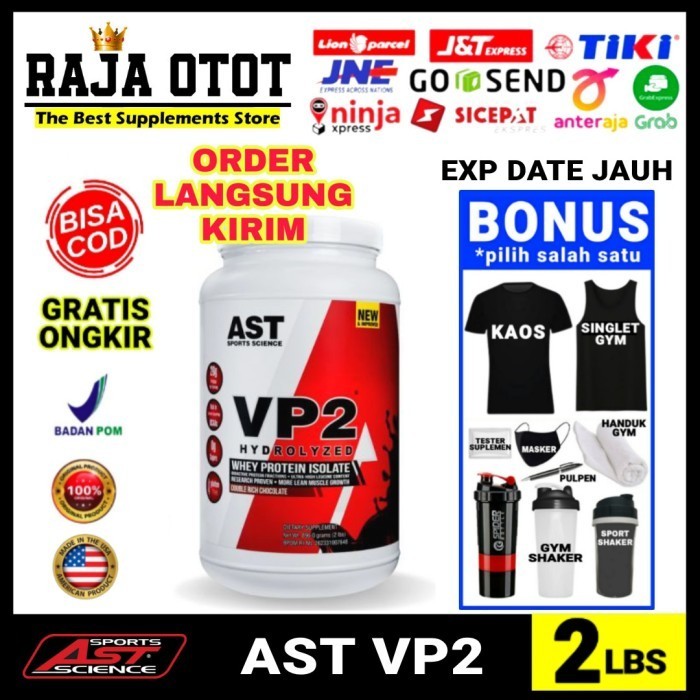 AST VP2 Whey Protein Isolate 2 Lbs ORIGINAL BPOM Susu Suplemen Fitness