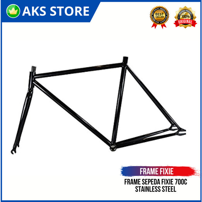 Frame Fork Sepeda Fixie Balap Roadbike 700C Stainless Steel Classic