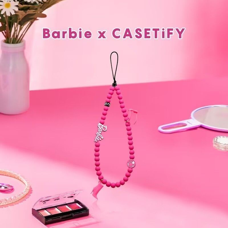Casetify Cousin Same Bieber Phone Chain Hanging Barbie Pink Phone Cord Hanging Ornament Wrist Female