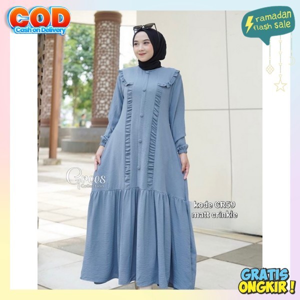 Bju Gmis Wnta Termurah Gamia Baju Pengajian New Model Pakaian Wanita Remaja Driss Model Baru Dresh B