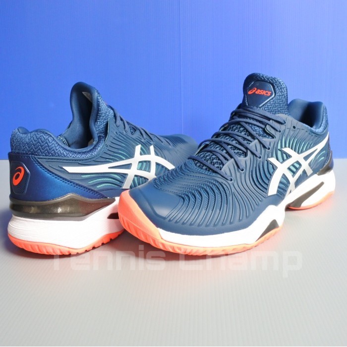 Sepatu Tenis Asics Court Ff 2 Mako Blue White/ Tennis Shoe Asics Ori