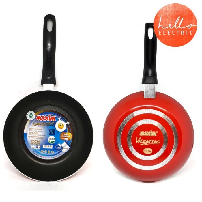 WAJAN GORENG TUMIS TEFLON MAXIM ANTI LENGKET VALENTINO FRYPAN 20 CM