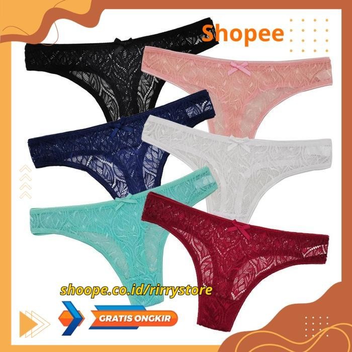 CELANA G STRING THONG LACE TRANSPARANT  GS 87416 FF2 - CELANA G STRING THONG LACE TRANSPARANT THE BE