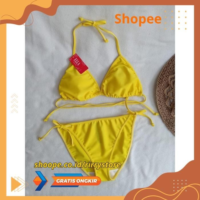 BIKINI PANTAI SEGITIGA WITH FOAM BK 3301 RXO WARNA KUNING - BIKINI PANTAI SEGITIGA WITH FOAM HIGHT C