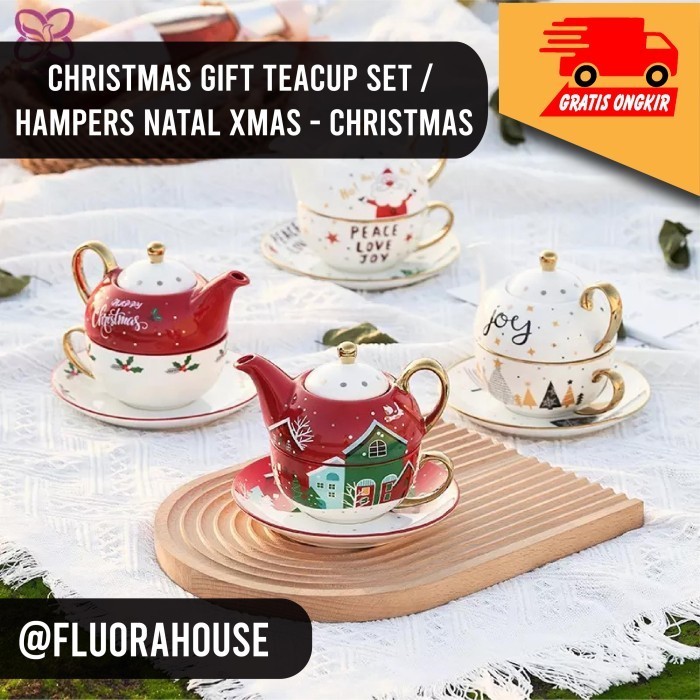 

Ready Christmas Gift Teacup Set / Hampers Natal Xmas
