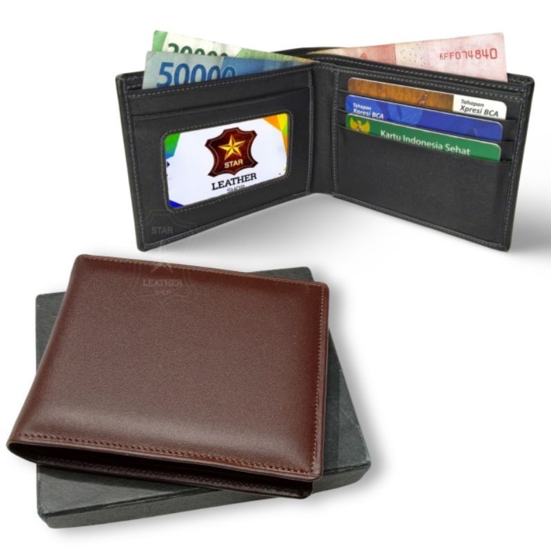 Dompet Pria Kulit Asli 100% Original Dompet Pria Simpel Tipis
