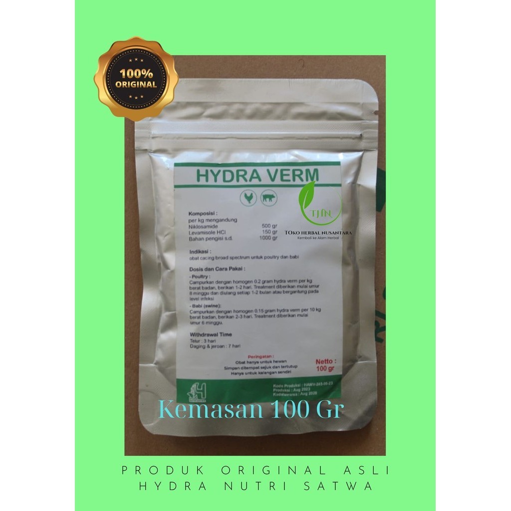 Hydra Verm Hydraverm Original Asli Produk Prof Antimon Ilyas Kemasan 100 Gr